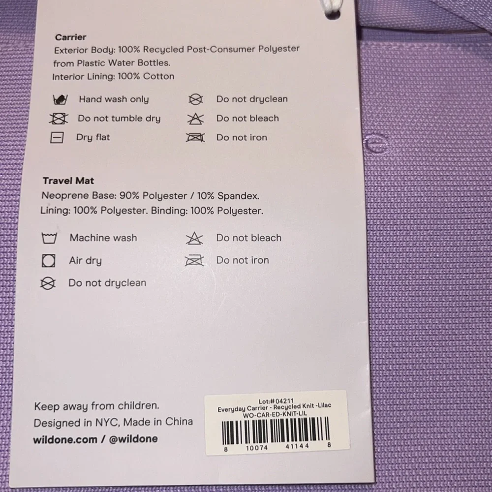 WILD ONE Everyday Carrier Dog Tote In Lilac